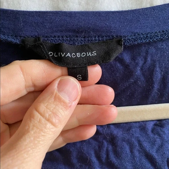 Navy v-neck stretch thong bottom bodysuit - Picture 2 of 2